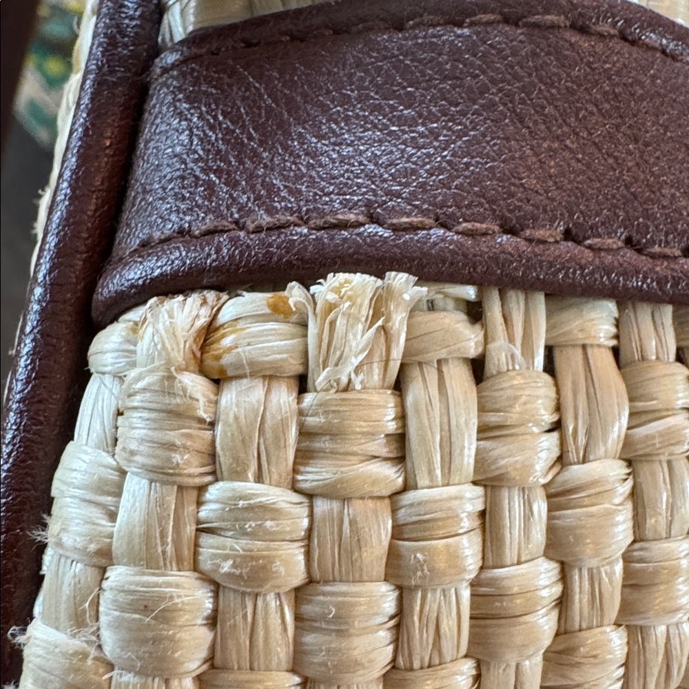 Etienne Aigner Beige and Brown Woven Crossbody Bag - Picture 12 of 13